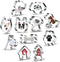 Dog Cookie Cutter Set of 11 - Metal Animal Biscuit Molds, Includes Corgi, Poodle, Labrador, and More