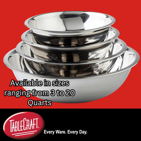Tablecraft 4 qt Stainless Steel Mixing Bowl