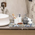 Set 2 Hiceeden of Decorative Serving Trays with Handles, Boho Tea Trays Ottoman Trays for Serving, Modern Plastic