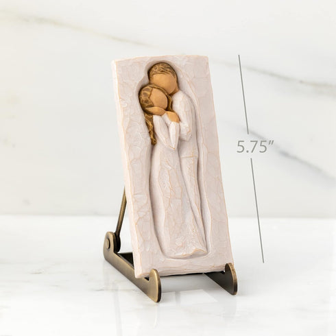 Willow Tree Embrace Plaque, Sculpted Hand-Painted Bas Relief