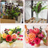 6Pcs HUIANER Artificial Berries, Lifelike Dark Red Berry with Stems Fake Christmas Fruit Simulation Flowers Orange