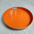 13" Spsyrine Round Orange Decorative Tray, Plastic Serving Table Tray with Handles for Breakfast, Coffee Table