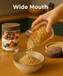 8 Pack 16oz 10oz and Overnight Oats Containers with Lids, Glass Mason Jars with Acacia Wood Airtight Lids, Wide Mouth