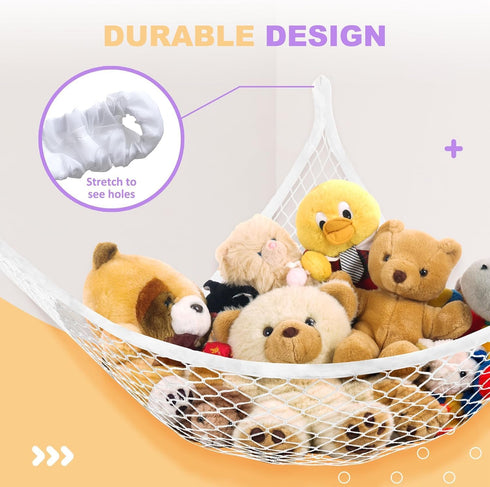 Hammock Hammock 1 Pack, Stuffed Animal Net for Plushie Toys, Stuffed Animal Corner for Kids' Room Decor, Ideas