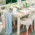 Blue Chiffon Table Runner - 10Ft Long, 27x120 Inches, Romantic Wedding Linens for Bridal Party Decorations