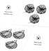 Hemoton 3pcs Electric Fan Safety Cover, Household Fan Protection for Baby, Desk Box Fan Safety Net, Black