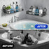 BREIS Shower Caddy Suction Cup, No Drill Shower Shelves, Rustproof Suction Showers Organizer, Large Capacity Bathroom
