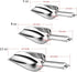 E-far Stainless Steel Ice Scoop Set, Ideal for Ice Cube/Coffee Bean/Food/Candy/Flour/Popcorn, Set of 3 (5-8-12 Ounce)