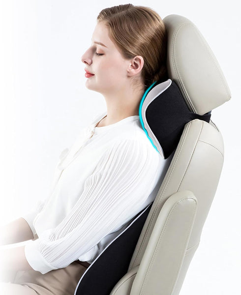 Car Neck Pillow for Neck Pain Relief and Cervical Support,Memory Foam Car Pillow for Car Seat with Adjustable Strap