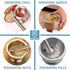 Stainless Steel Mortar and Pestle Set, Heavy Duty Spices Grinder Pill Crusher with Silicone Protective Lid for