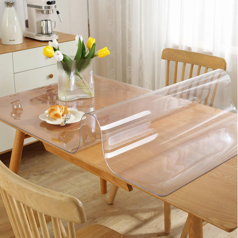 OstepDecor Clear Desk Mat 16 x 32 Inch, 1.5mm Thick Desk Protector, Desk Pads on top of Desks, Waterproof Plastic Desk Cover, PVC Table Protector for Writing Desk, Night Stand, Dresser by OstepDecor