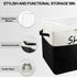 MUOUAKATE Large Entryway Shoe Storage Organizer, Shoe Basket for Entryway with Clear Cover, Foldable Mudroom Shoe Bin