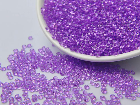 ZKC 4.5mm 10000PCS Purple Crystal Acrylic Diamond Vase Fillers for Wedding Centerpiece Table Scatter Decorations
