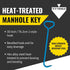 T&T Tools 30-Inch Manhole Hook Tool - Heavy Duty Single Hook for Lifting Covers - 1 Pack