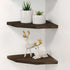 Joiishom Wood Corner Wall Shelves Set of 2, Solid Wood Corner Floating