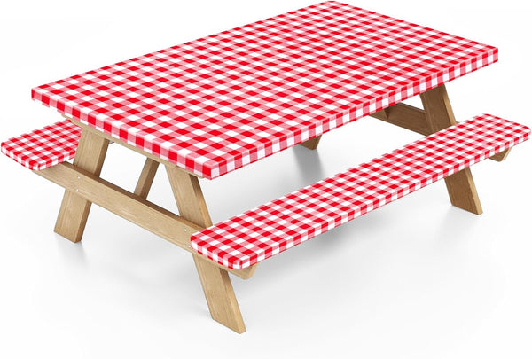 Picnic Table Cover with Bench Covers and Bag, Camping Essentials Camping Table