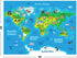 4x5ft Kids Playroom Rug, World Map Play Mat with Cute Animals, Washable Durable Soft Carpet Kid Educational Rugs