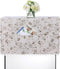 Fridge Washing Machine Dust Proof Cover Protector, Multi-purpose Cotton Linen Universal Top Cover with Storage Bag