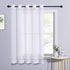 NICETOWN Sheer Curtains for Patio Door, Grommet Voile Texture Lightweight Window Drapes, 1 Piece, W70 x L63, White