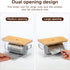 2-Pack Trash Bag Holder,Trash Bag Dispenser with Bamboo Lid, Stackable Acrylic Garbage Bag Dispenser for Under Sink Use