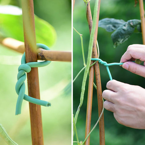 YDSL Soft Plant Tie, Heavy Duty Reusable Garden Wire Tie for Plants, 32.8 Feet (Green)
