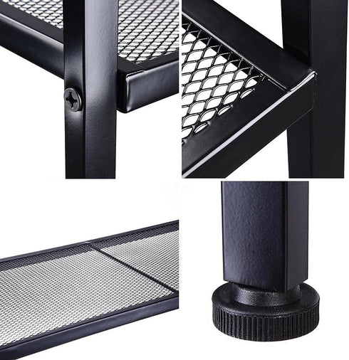 Huaa 4 Ladder Shelf,Black Bookshelf Tier Small Bookshelf,Ladder Shelf Bookcase,Tall Bookshelf,Leaning Bookshelf,Skinny