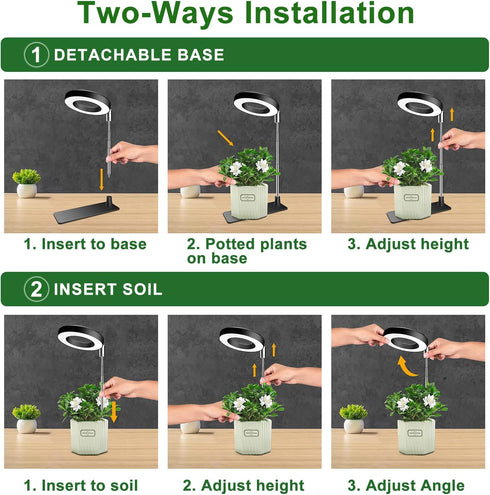 48 3 3/9/12Hrs, 10 3 Pack Aokrean Plant Grow Light, LEDs Full Spectrum Grow Lights for Indoor Plants, Height Adjustable