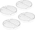 TeamFar Round Cooling Rack Set of 4 - 7½ Inch Stainless Steel Baking Steaming Roasting Rack Set for Pot Air Fryer