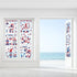 138Pcs Patriotic Window Clings, 4th of July Gnome American Flag Firework Decals, Red Blue Star Stripe Double-Sided PVC