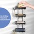 4 304 4 Moforoco Tier Soap Bar Holder for Shower, No Drilling, Stainless Steel, Wall Mounted Soap Holder with Hooks