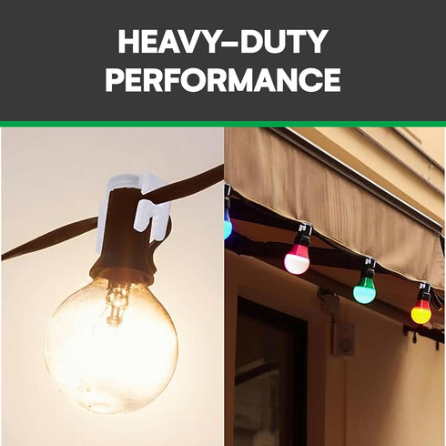 C9 50 Pack (0.7x1.1x0.07) Signs Authority Magnetic Light Clips for Sockets Heavy Duty Outdoor String Light Clips Roof