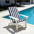 High Density Foam Cushions for Adirondack Chairs - Striped High Back Comfort