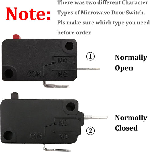 Microwave Oven Door Switch Replacement Part, 16A 125VAC, KW3AT-16, 2X Normally Open + 1x Normally Closed