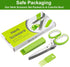 Multipurpose Sharp Kitchen Herb Cutter Shears - Herb Scissors with 5 Stainless Steel Blades, Safety Cover, Cleaning Comb