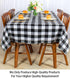 ShinyBeauty 54x54-Inch Checked Square Tablecloth, Black and White Buffalo Plaid Washable Cotton for Dining Room