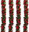 Musdoney 4Pcs 32.2 FT Fake Rose Vine Flowers, Artificial Flower Garland for Home, Wedding, Party Decor (Red)