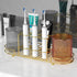 2 Toothbrush Holders with Cup - Wall Mount Electric Toothbrush Holder Gold Stainless Steel Electric Razor Holder