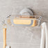 LEVERLOC Bar Soap Holder Dish with Hooks, Soap Tray Suction Cup Wall