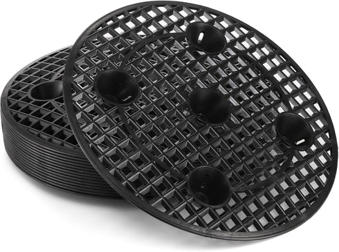15 12 inch Tlence PCS Plant Level Pot Elevator, Plastic Potted Plant Stands, Large Patio Planter Riser Holder, Deck