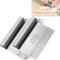 Pro Dough Pastry Scraper/Cutter, Stainless Steel Mirror Polished, 2PCS Multipurpose Cake and Pizza Cutter