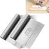 Pro Dough Pastry Scraper/Cutter, Stainless Steel Mirror Polished, 2PCS Multipurpose Cake and Pizza Cutter