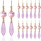 20pcs Pink Crystals Prisms Glass Tip Beads Replacement Chandelier Icicle Drop Pendants