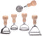 MASTER FENG Ravioli Stamp Maker Cutter with Roller Wheel Set, Mold with Wooden Handle