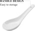 Yopay 24 Pack 5 Inch White Ceramic Soup Spoons, Asian Ramen Spoons for Appetizer, Wonton, Dumpling