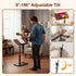 360 Swivel/180 Small End Table for Couch, Flip-Over Panel/Adjustable Height Design C-Shaped TV Tray Table Couch Tables