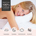 FAUNNA 600TC 100% Cotton Pillow Protectors - Queen Size (20x30), 4 Pack, Oeko-TEX Certified, White