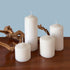 Stonebriar Unscented White Tall Pillar Candles, 18 Hour Burning, 3" X 3", 6 Count for Decor