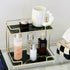 Simmerstone 2 Tier Bathroom Vanity Tray, Multifunctional Cosmetic Storage Rack for Dresser and Countertop