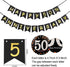 50th Wedding Anniversary Decorations Kit, Gold Glitter Happy 50th Banner, Sparkling 50 Hanging Swirls, Poms
