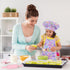 Kids Chef Hat and Apron Set with 2 Large Pockets, Adjustable Chef Costume for Girls Boys Cooking Baking